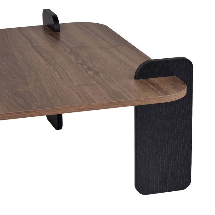 Nordure Mesa de Café Marais Venezia Walnut y Madera Negra